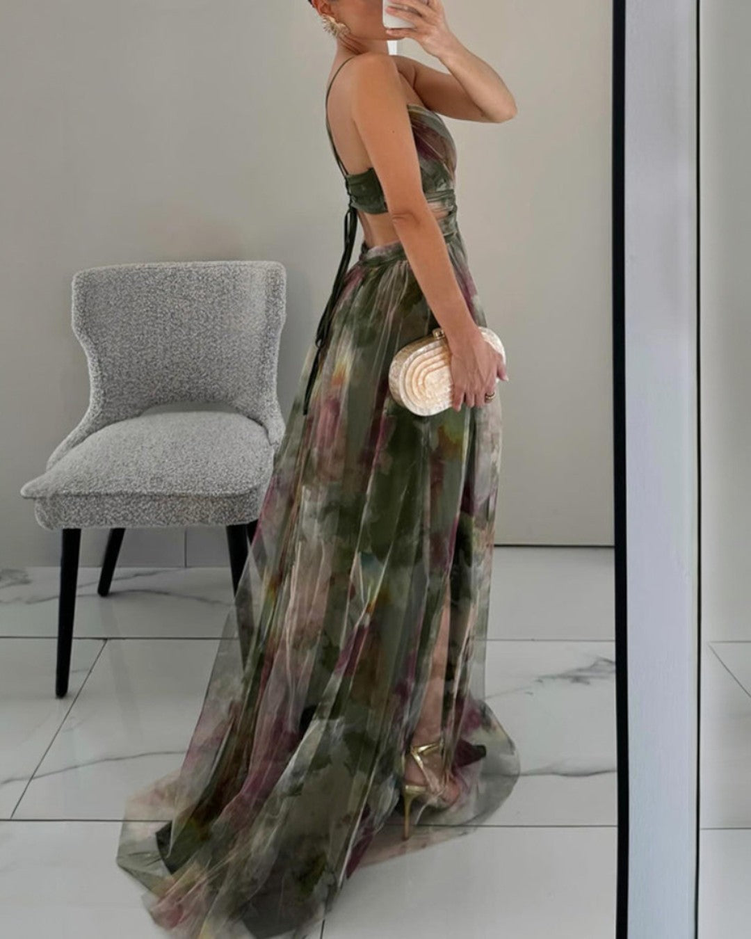 BELLA - ROBE MAXI À IMPRIMÉ FLORAL ENVOÛTANTE