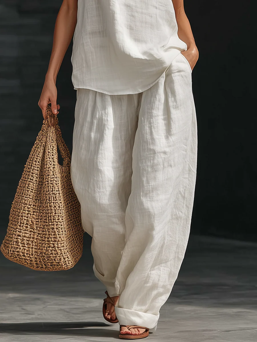 ZAPHY™ | ENSEMBLE SANS MANCHES ET PANTALON LARGE