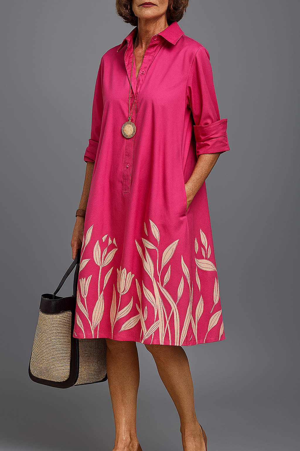 MERITA - ROBE MI-LONGUE CONFORTABLE