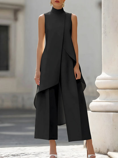 EVERLY - ENSEMBLE ÉLÉGANT DEUX PIÈCES À JAMBES LARGES