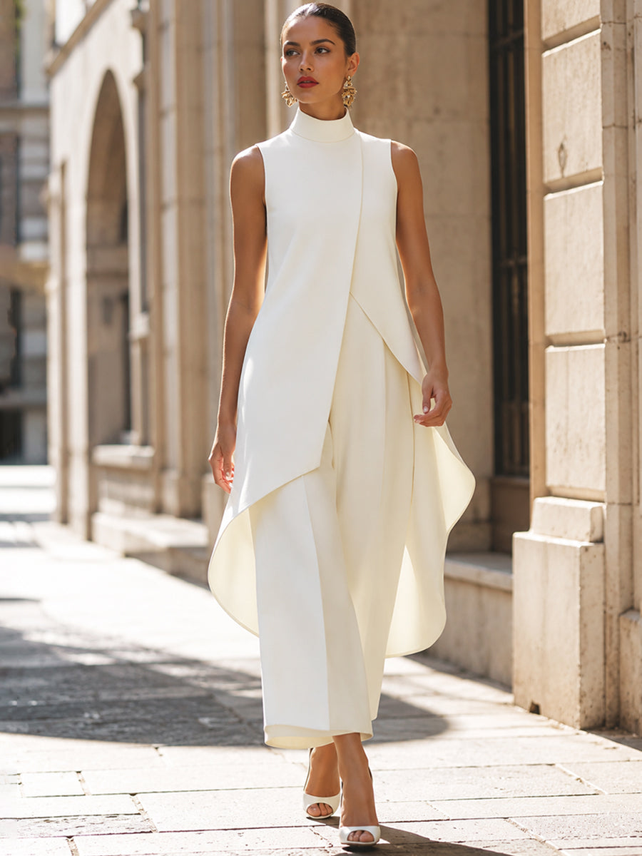 EVERLY - ENSEMBLE ÉLÉGANT DEUX PIÈCES À JAMBES LARGES