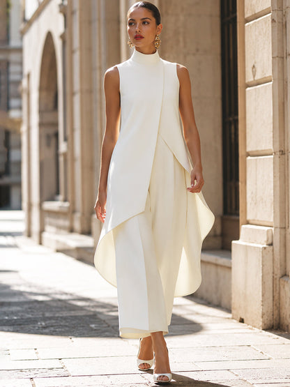 EVERLY - ENSEMBLE ÉLÉGANT DEUX PIÈCES À JAMBES LARGES