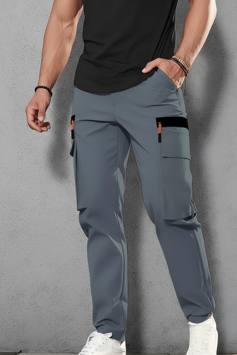 DAVID - PANTALON CARGO EN MOLLETON EXTENSIBLE