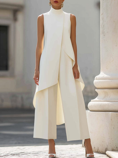 EVERLY - ENSEMBLE ÉLÉGANT DEUX PIÈCES À JAMBES LARGES