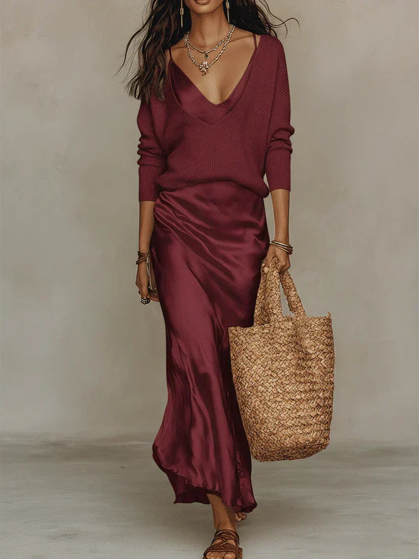 SOLA - ROBE À ENFILER ET ENSEMBLE EN TRICOT