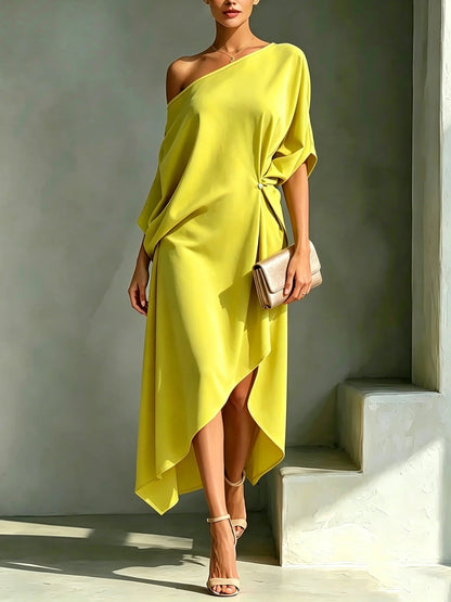 CANDICE - ROBE ASYMÉTRIQUE ÉLÉGANTE