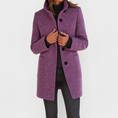 HELENA - MANTEAU EN LAINE COUPE MIDI