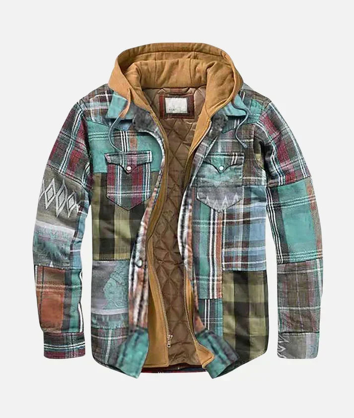 THOMAS - VESTE PATCHWORK À CARREAUX