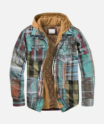 THOMAS - VESTE PATCHWORK À CARREAUX