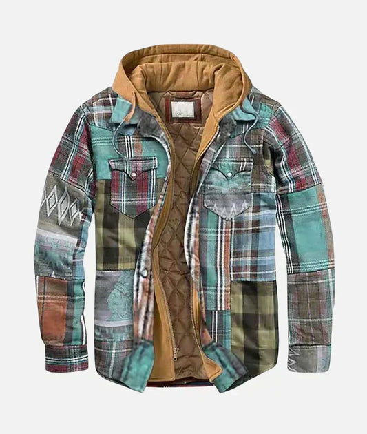 THOMAS - VESTE PATCHWORK À CARREAUX