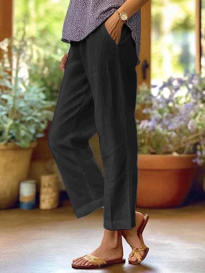 NATALIE - PANTALON D'ÉTÉ EN LIN POUR FEMME