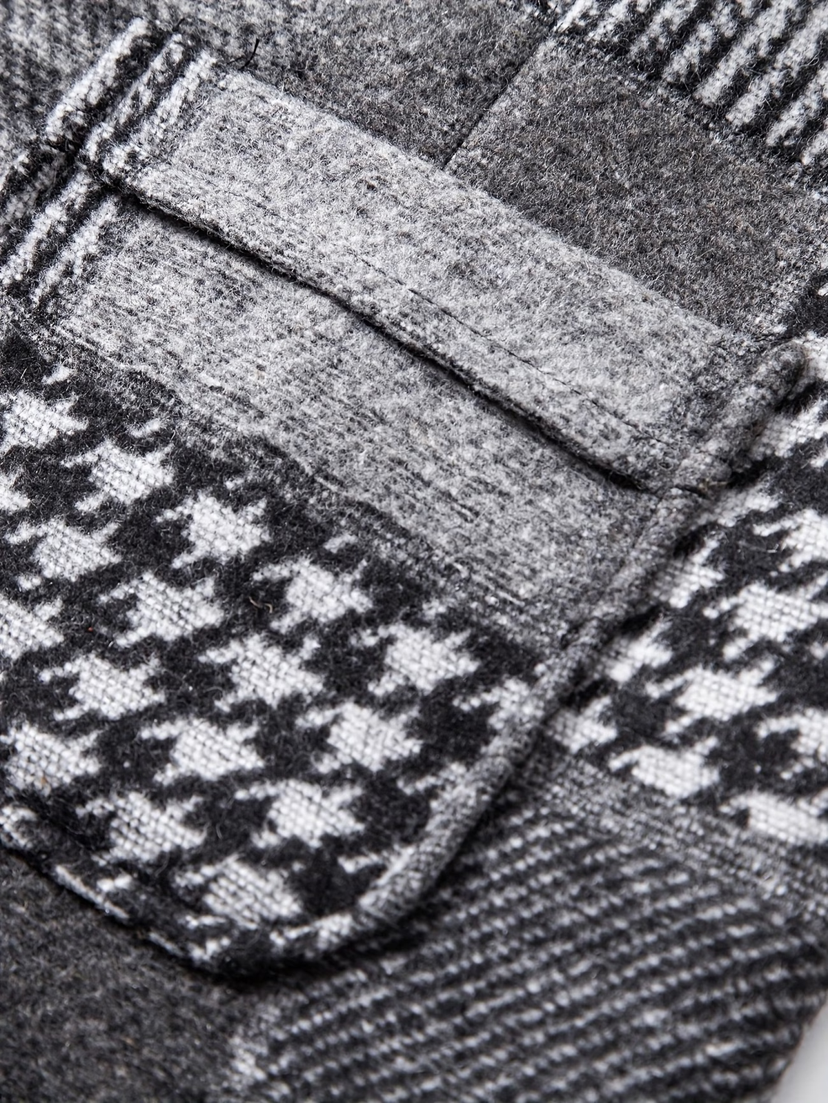 BERTRAND - GILET EN TWEED PATCHWORK À CHEVRONS