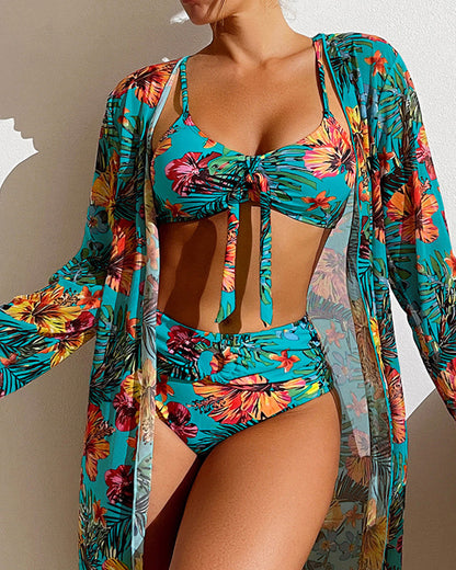 JOURNI - BIKINI AVEC JUPE FLEURIE