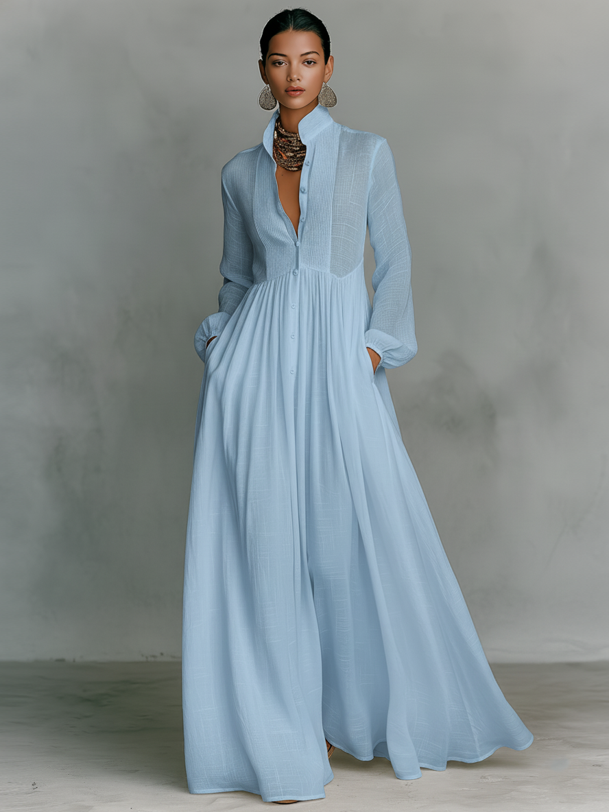 IFE - ROBE MI-LONGUE EN MAILLE, COL EN V, COUPE AJUSTÉE