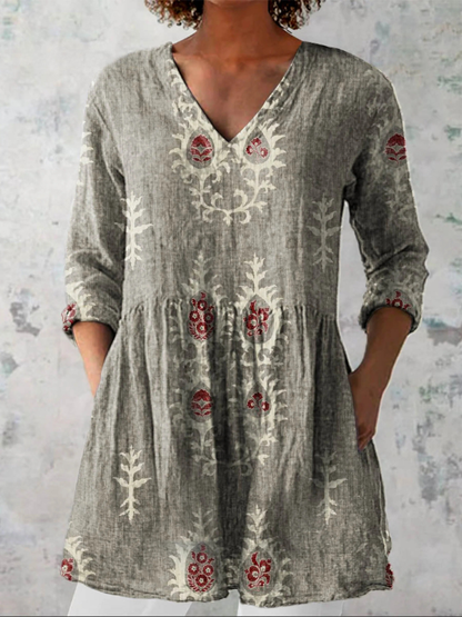BECCA | CAMICIA LUNGA CON FANTASIA D'IMPATTO