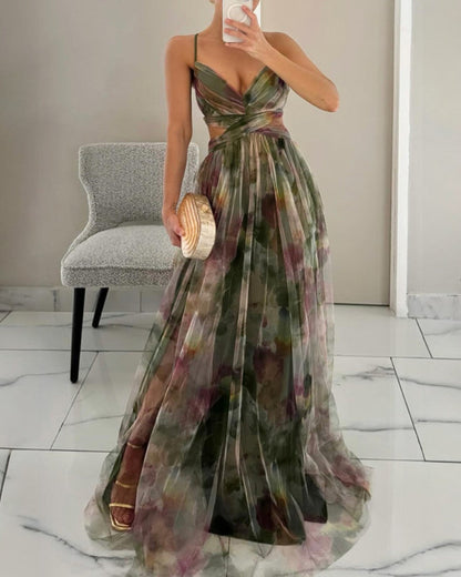 BELLA - ROBE MAXI À IMPRIMÉ FLORAL ENVOÛTANTE