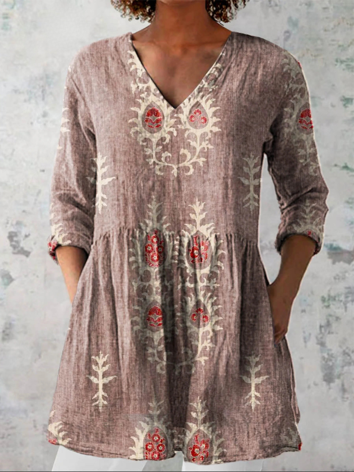 BECCA | CAMICIA LUNGA CON FANTASIA D'IMPATTO