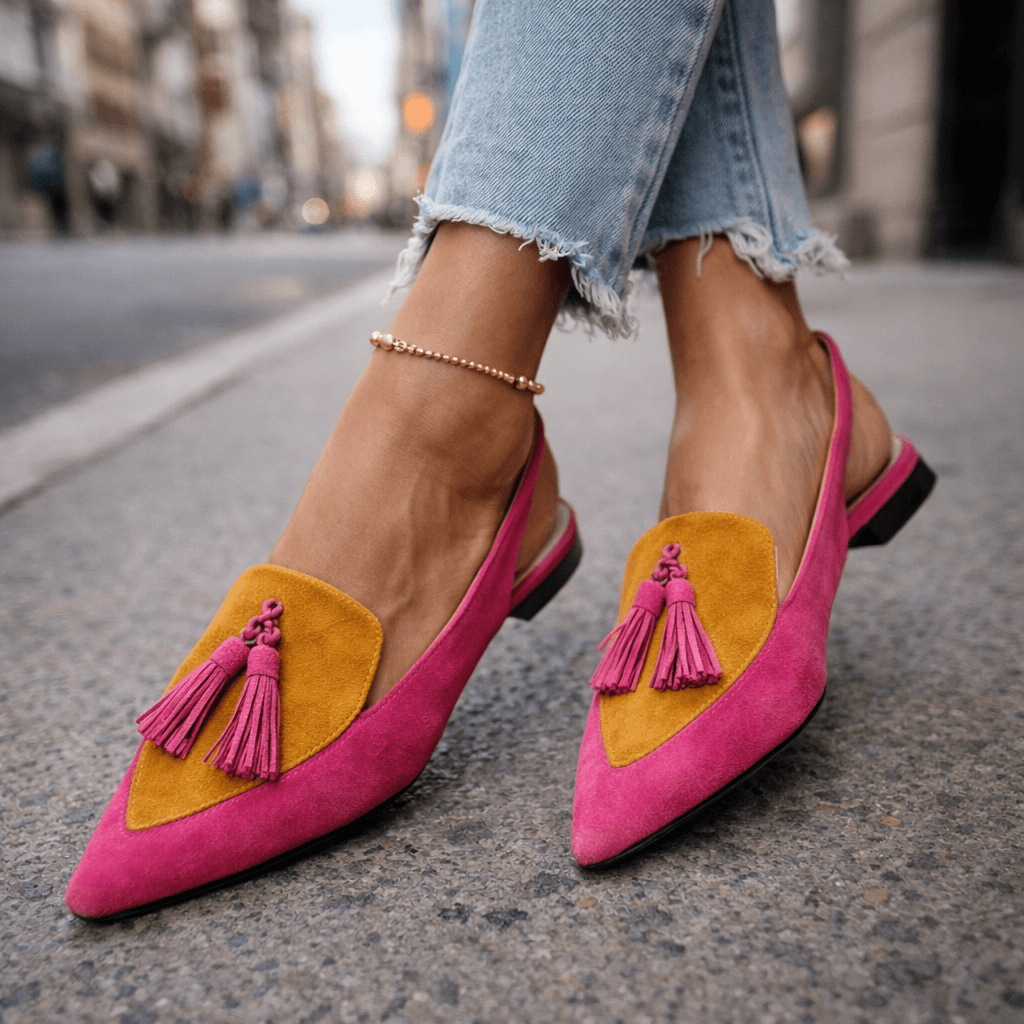 ELIZA - SANDALES À BRIDES ET POMPONS