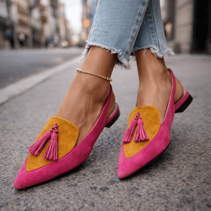 ELIZA - SANDALES À BRIDES ET POMPONS