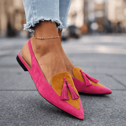 ELIZA - SANDALES À BRIDES ET POMPONS
