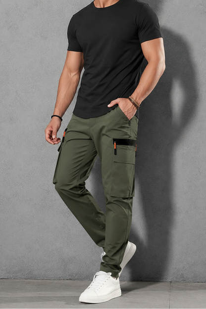 DAVID - PANTALON CARGO EN MOLLETON EXTENSIBLE