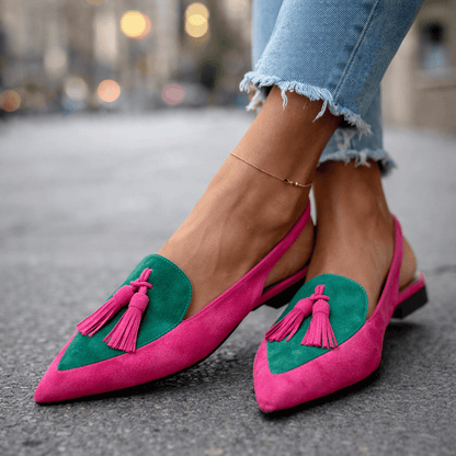 ELIZA - SANDALES À BRIDES ET POMPONS