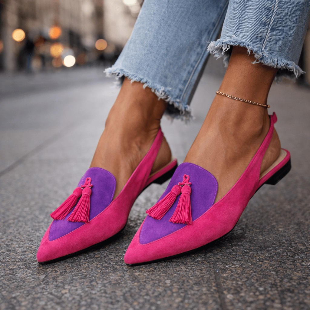 ELIZA - SANDALES À BRIDES ET POMPONS