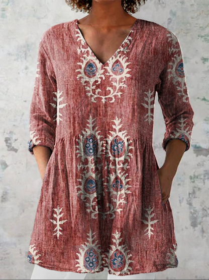 BECCA | CAMICIA LUNGA CON FANTASIA D'IMPATTO