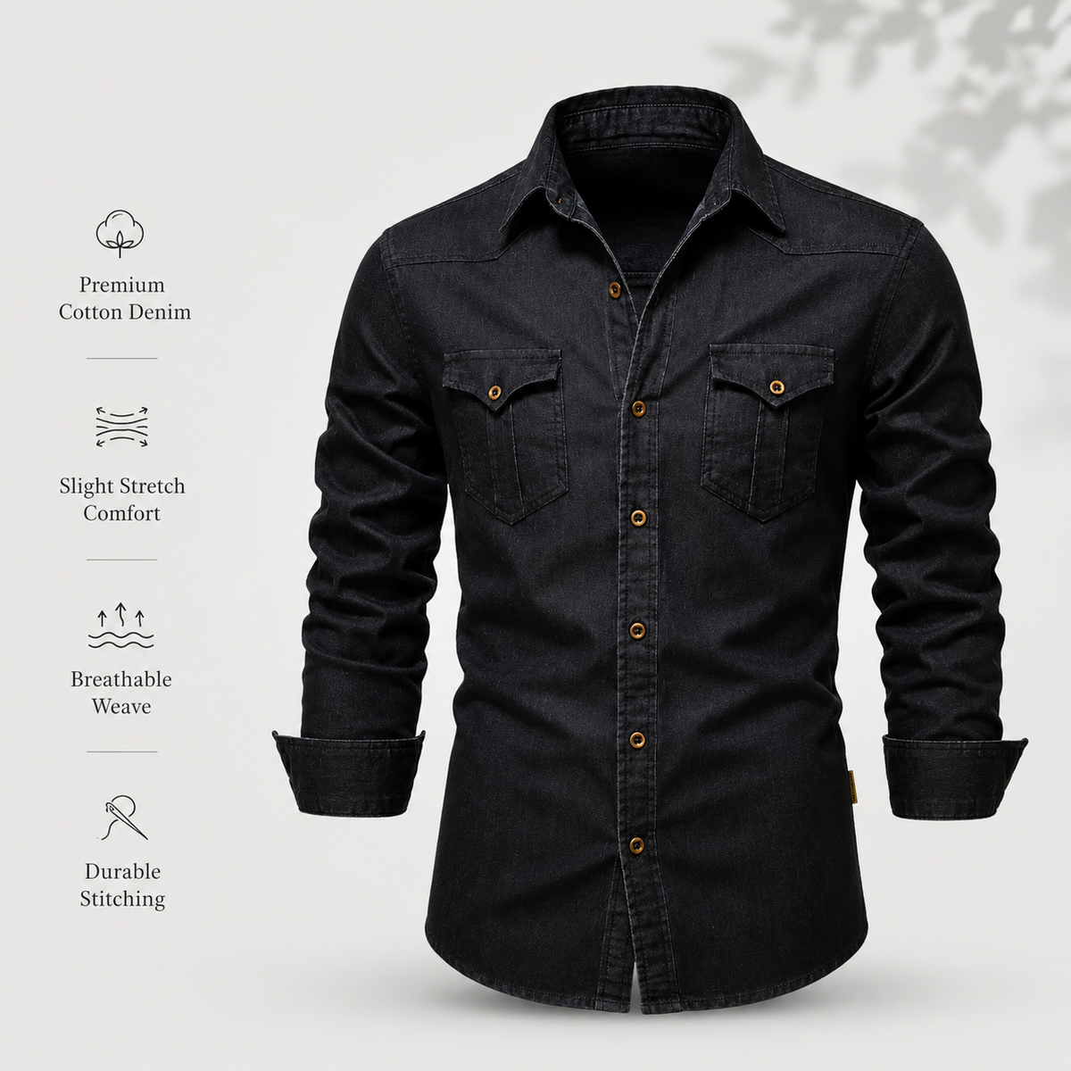 ADAPTIVEFIT - CHEMISE EN JEAN DE COTON