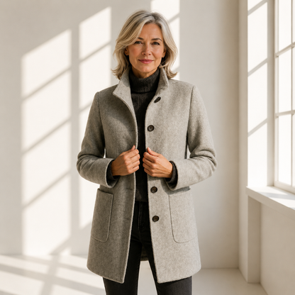 HELENA - MANTEAU EN LAINE COUPE MIDI