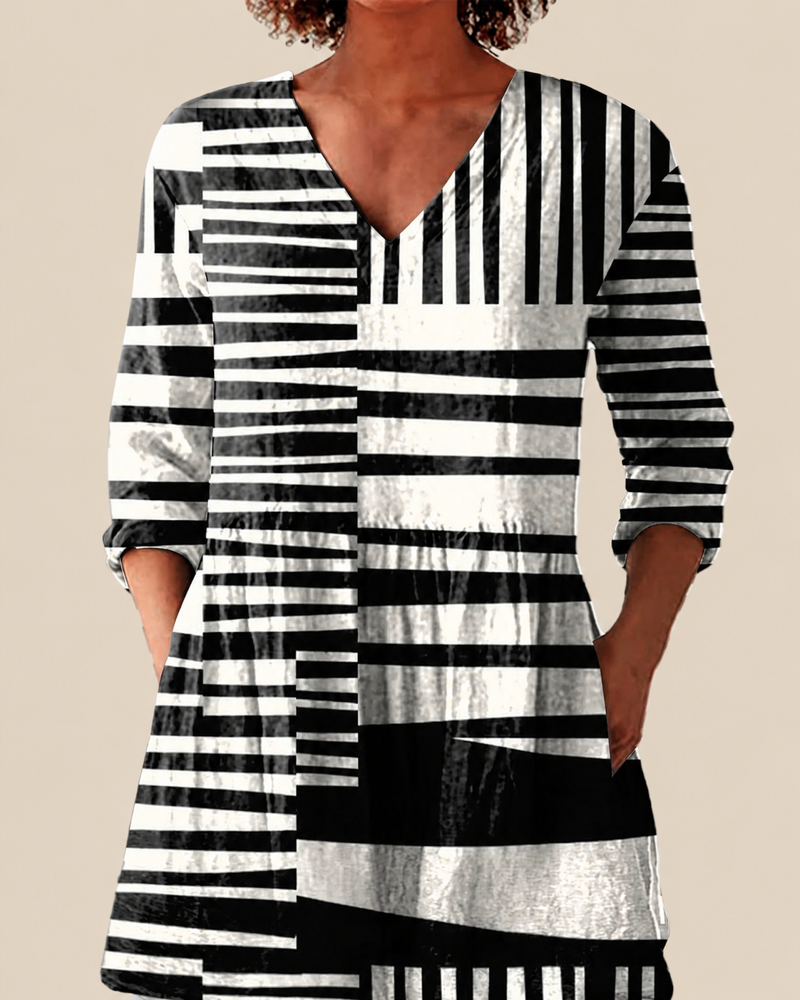 QIE | CAMICIA LUNGA CON FANTASIA D'IMPATTO