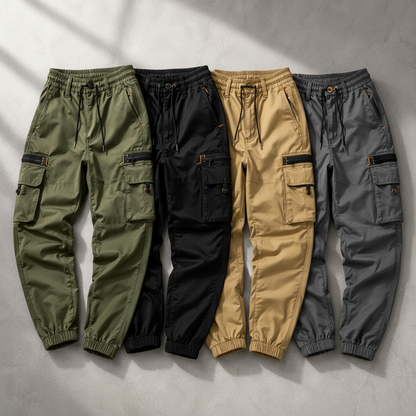 DAVID - PANTALON CARGO EN MOLLETON EXTENSIBLE