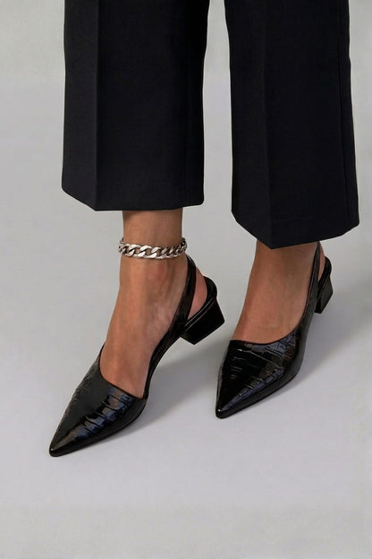 ELISA - ESCARPINS À TALONS HAUTS ET BOUT LARGE