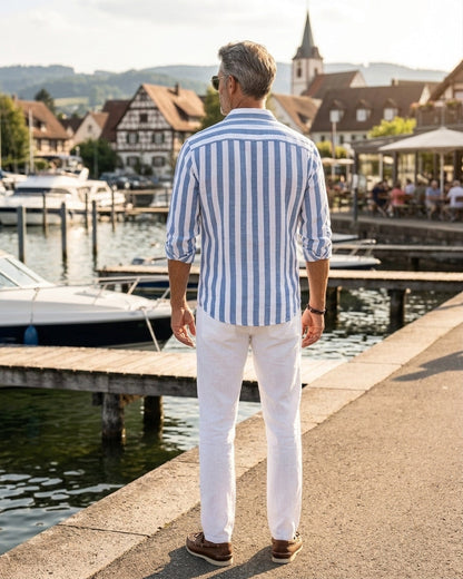 PHILIP - CHEMISE EN LIN RAYÉE DE LUXE