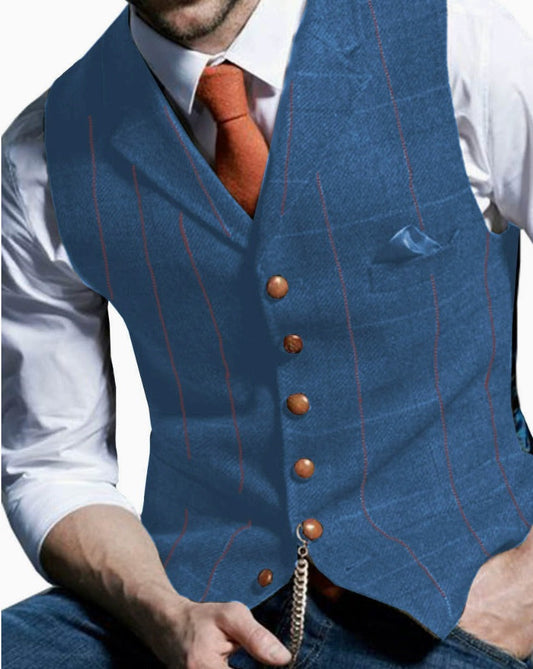 LOUIS - GILET À REVERS À CARREAUX FENÊTRE