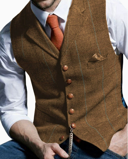 LOUIS - GILET À REVERS À CARREAUX FENÊTRE