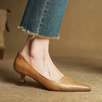 ANOK - ESCARPINS EN CUIR VÉRITABLE