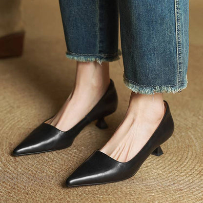 ANOK - ESCARPINS EN CUIR VÉRITABLE