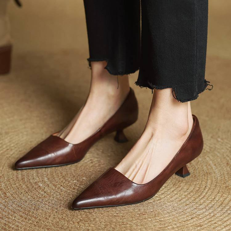 ANOK - ESCARPINS EN CUIR VÉRITABLE