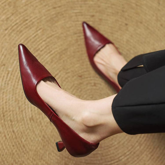 ANOK - ESCARPINS EN CUIR VÉRITABLE