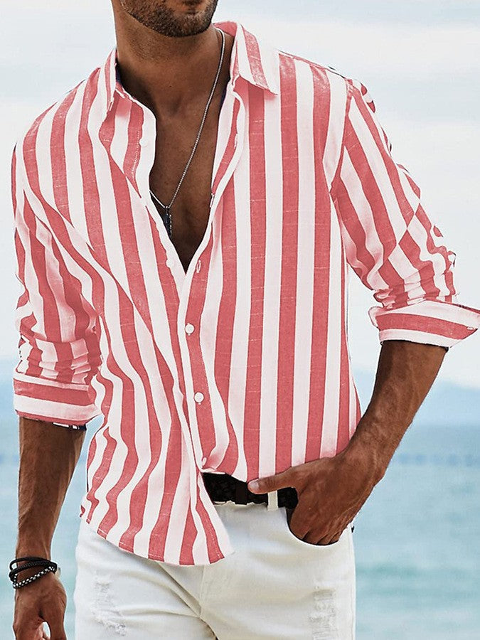 PHILIP - CHEMISE EN LIN RAYÉE DE LUXE