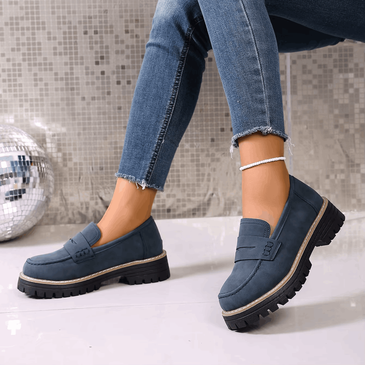CAPUCINE - MOCASSINS À PLATEFORME STYLE COLLEGE