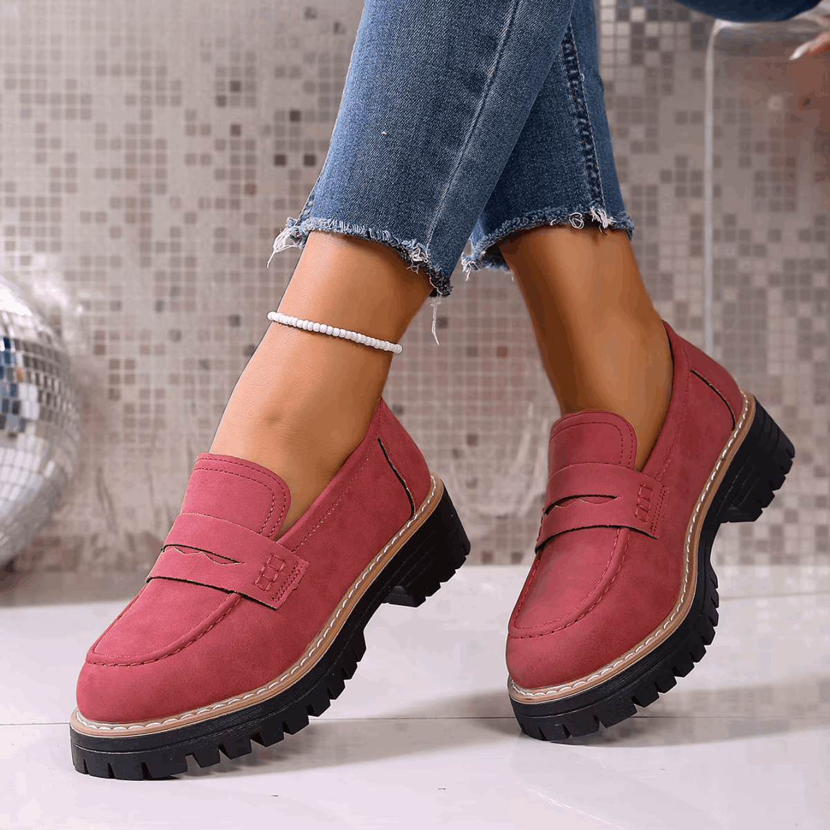 CAPUCINE - MOCASSINS À PLATEFORME STYLE COLLEGE