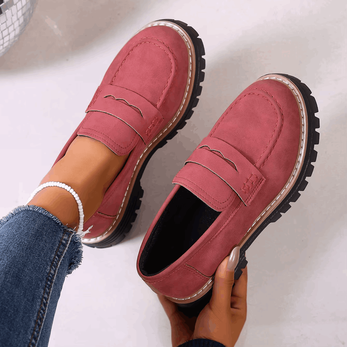 CAPUCINE - MOCASSINS À PLATEFORME STYLE COLLEGE