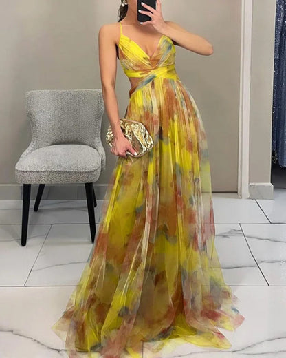 BELLA - ROBE MAXI À IMPRIMÉ FLORAL ENVOÛTANTE