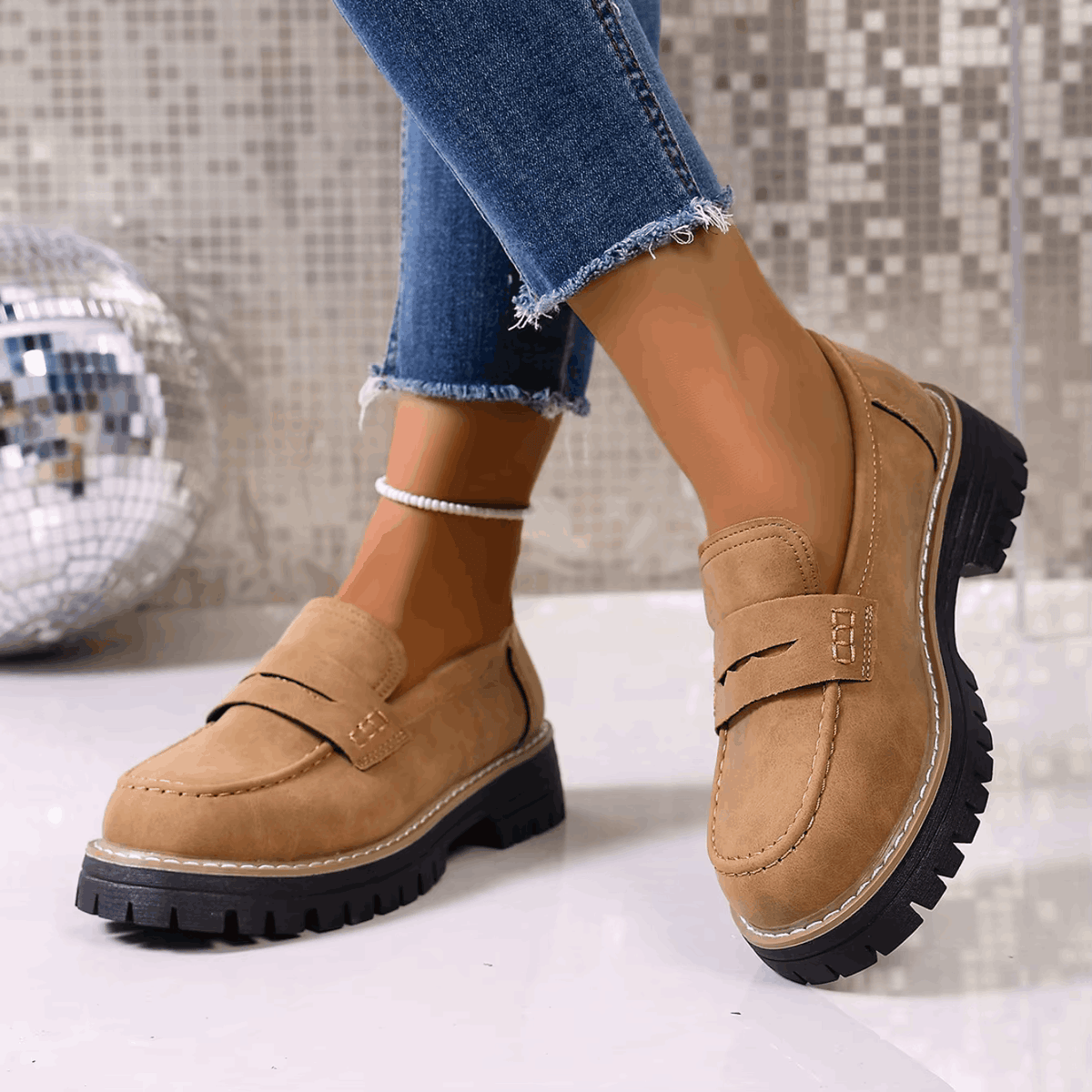 CAPUCINE - MOCASSINS À PLATEFORME STYLE COLLEGE