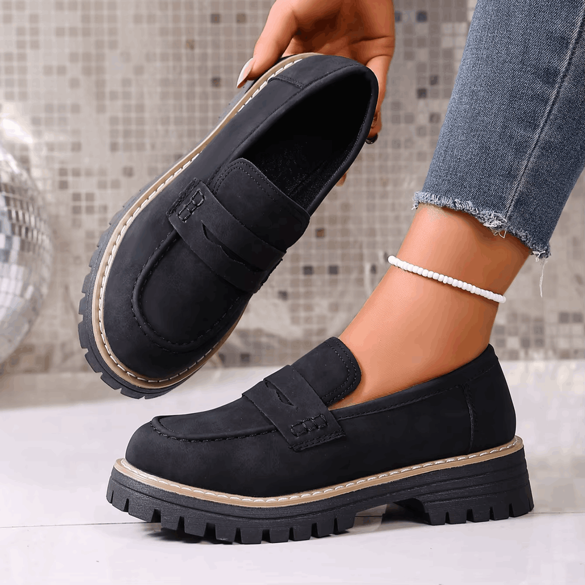 CAPUCINE - MOCASSINS À PLATEFORME STYLE COLLEGE