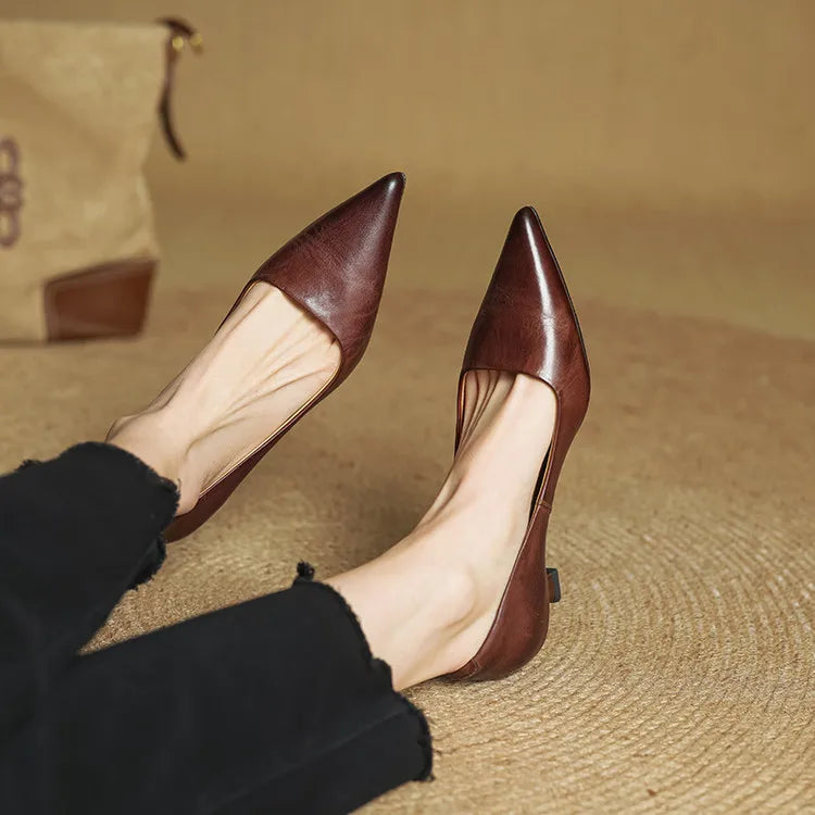 ANOK - ESCARPINS EN CUIR VÉRITABLE