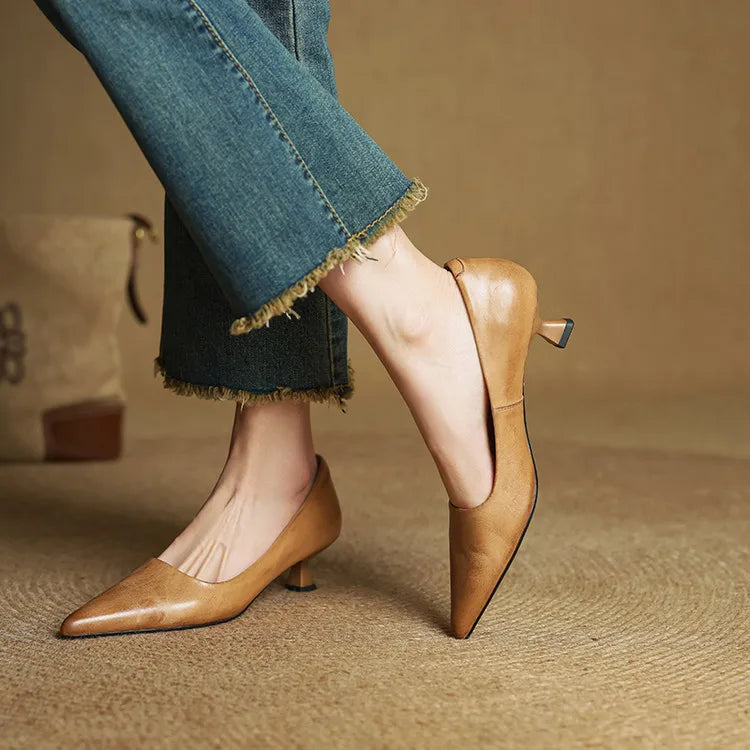 ANOK - ESCARPINS EN CUIR VÉRITABLE