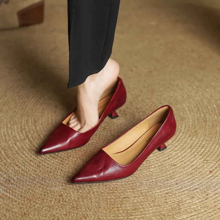 ANOK - ESCARPINS EN CUIR VÉRITABLE